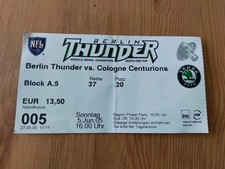 Used Ticket Football NFL Europe 05.06.2005 Berlin Thunder vs Cologne Centurions