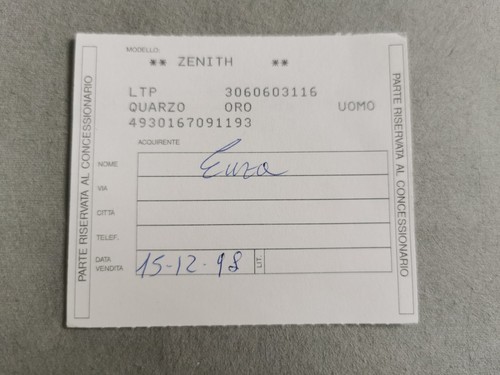 Zenith vintage garantie für - vintage,