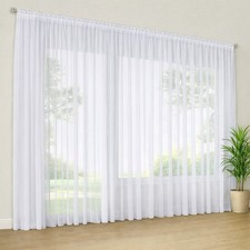 Voile Gardine Weiß nach Maß