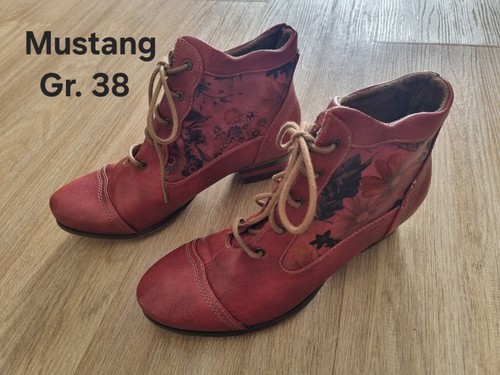 Mustang damen stiefelette rot - damen,