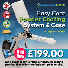Easy Coat Pulverbeschichtungssystem Pistole und Pulver in Etui HERGESTELLT IN UK!!