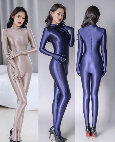 Damen nass glanz zentai - damen,