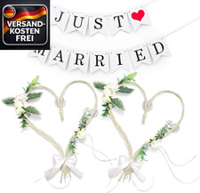 Rattan-Herzautoschmuck 2er Set