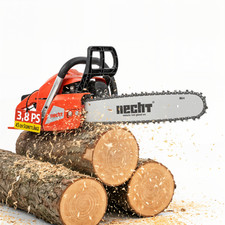 Kettensäge Motor Säge Benzin 3,8PS 2 Takt 45 cm Schnittlänge Ketten Sägen Hand