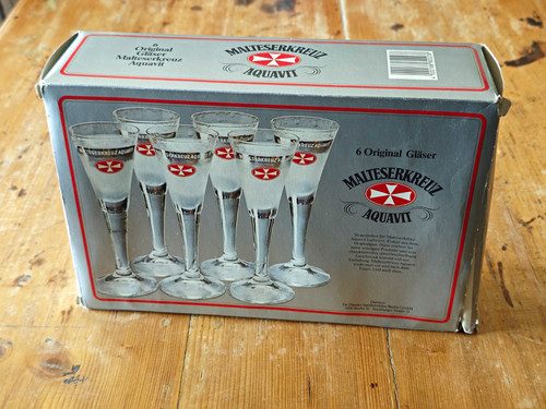 Malteserkreuz aquavit gläser - malteserkreuz,