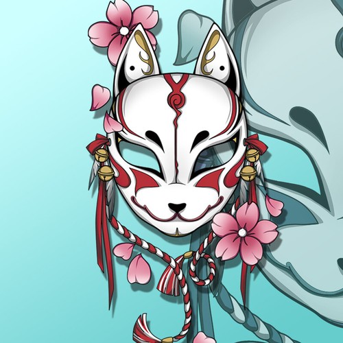 Fuchs maske blume - fuchs,
