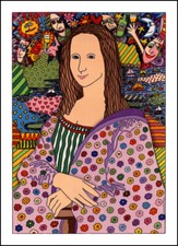 The Mona Lisa Porträt PopArt Malerei Blumen Kunstdruck Poster Plakat Rizzi 35