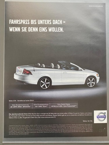Volvo c70 cabrio fahrspass bis - fahrspass,