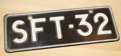 Nummernschild sft schwarz - sft-32,