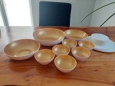 Tupperware neuwertig Allegra Set Gold Weiss 9 Dosen Teile 3,5l 2x1,5l 6x275ml