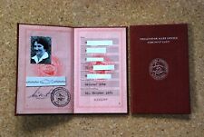 SED Mitgliedsbuch,weibliches Mitglied,original,Parteibuch