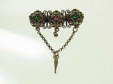 Antike Trachten Brosche Silber