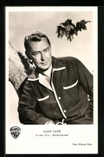 Schauspieler Alan Laad in seiner Rolle des Films Wolkenstürmer, Ansichtskarte 