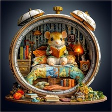 Holzpuzzle Erwachsene Wecker Maus Puzzle 255 Teile Kreativfreund Geschenk Räu...