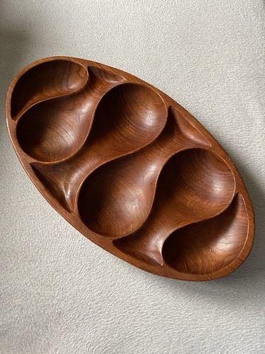 Vintage teakholz schale - vintage, mid