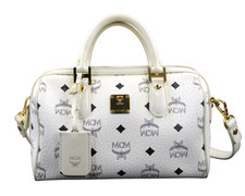 MCM Tasche Handtasche Umhängetasche weiß gold schwarz HERITAGE COLLECTION SMALL