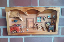 Wandbild 3D Holz Miniatur