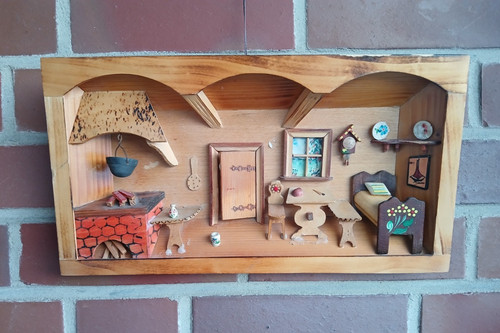 Wandbild holz miniatur - 3d,