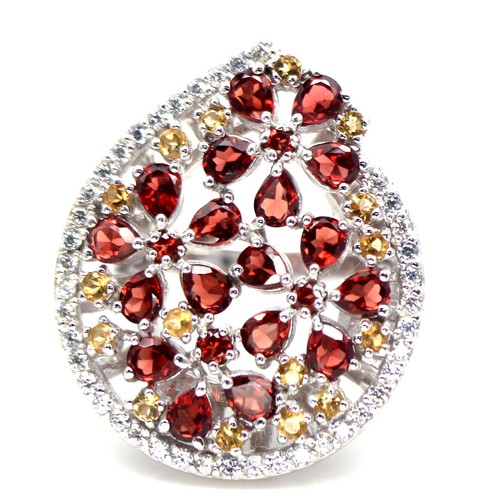 Gemstone orange red granat - gemstone,