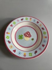 DIE SPIEGELBURG BY COPPENRATH AUS MELAMIN TELLER ROT BLAU WEISS PILZ MOTIV