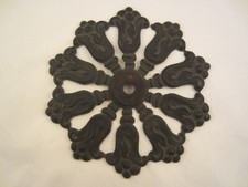 RAD DHARMA CHAKRA HEILIGENSCHEIN ROSETTE BUDDHISMUS BUDDHA TIBET BRONZE ANTIK ॐ