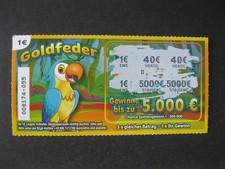 Rubbellos von LOTTO Brandenburg aufgerubbelt kein Gewinn "NIETE" - Goldfeder