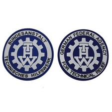 MRBS Rubber Ärmelabzeichen - THW - Ø 9,5 cm