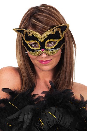 Maske katze augenmaske schwarz - katze,