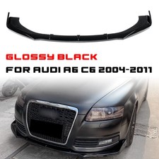 3PCS Frontspoiler Lippe Stoßstange Für AUDI A6 C6 2004-2011 Schwarz Glanz