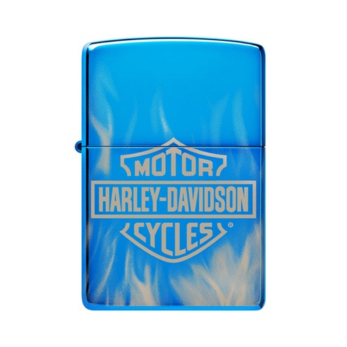 Zippo blau poliert mit harley - blau,