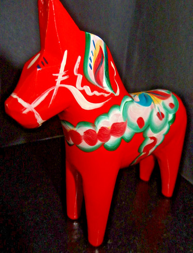 Dalarna pferd l 12cm - h:13, l:12cm