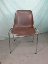 Stuhl Design Helmut Starke Kunststoff Einzelstuhl Chrom Sitzmöbel Stapelbar Ao2