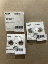 Gira System 55 Set. 2x SteckdosenAbdeckung. 1 X Schaltewippe Rheinweiß Neu ￼