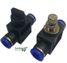 Pneumatik Drossel Hahn Drosselventil Regler Steckverbinder Druckluft 