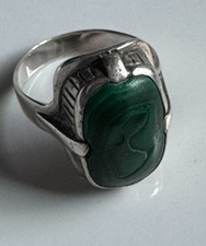 Ring mit Malachit 800er Silber