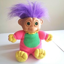 1993 Troll von Soma, Plüschtier, batteriebetrieben, mit wilden Haaren, 90er