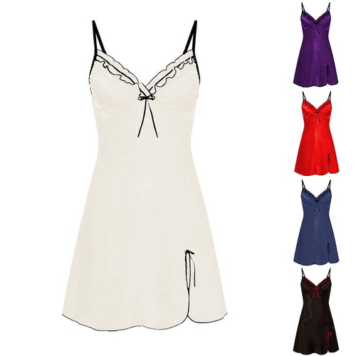 Sexy damen nachthemd satin - sexy,