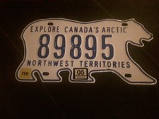 altes KFZ Kennzeichen Kanada/USA Bär EXPLORE CANADA S ARCTIC