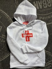 Supreme white hoodie - hoodie, red