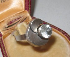 Ring Sten&Laine finnfeelings Turku Finland 925 Silber Bergkristall Gr 55 _ 1980