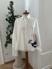 100% ORIGINAL DOROTHEE SCHUMACHER HEMD BLUSE KURZ CROP AUFDRUCK Gr. 2 XS-S NEU !