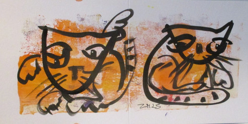 Katzen zeichnung catart bild - zeichnung,