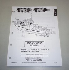 Teilekatalog OMC Evinrude Johnson Außenborder 150 COMM Models Stand 08/1992 