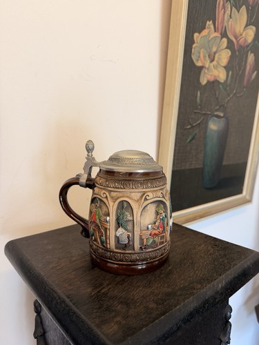Gerz bierkrug zinndeckel - gerz,