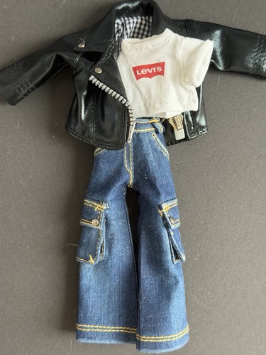 Puppenkleidung set lederjacke - set,
