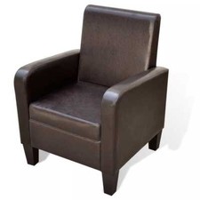 Vidaxl sessel braun kunstleder - sessel,