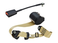 Sicherheitsgurt PKW VW Golf 1  vorne (2Stück) + hinten (2Stück)  Gurtband beige 