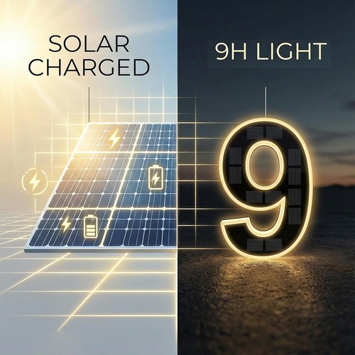 23cm solar hausnummer led - 23cm,