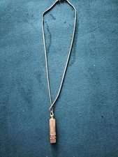 SOS Kapsel Notfall Anhänger mit 43cm Kette Goldfarben NEU aufschraubbar