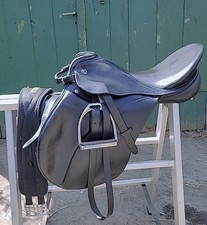 VS Sattel Leder schwarz mit